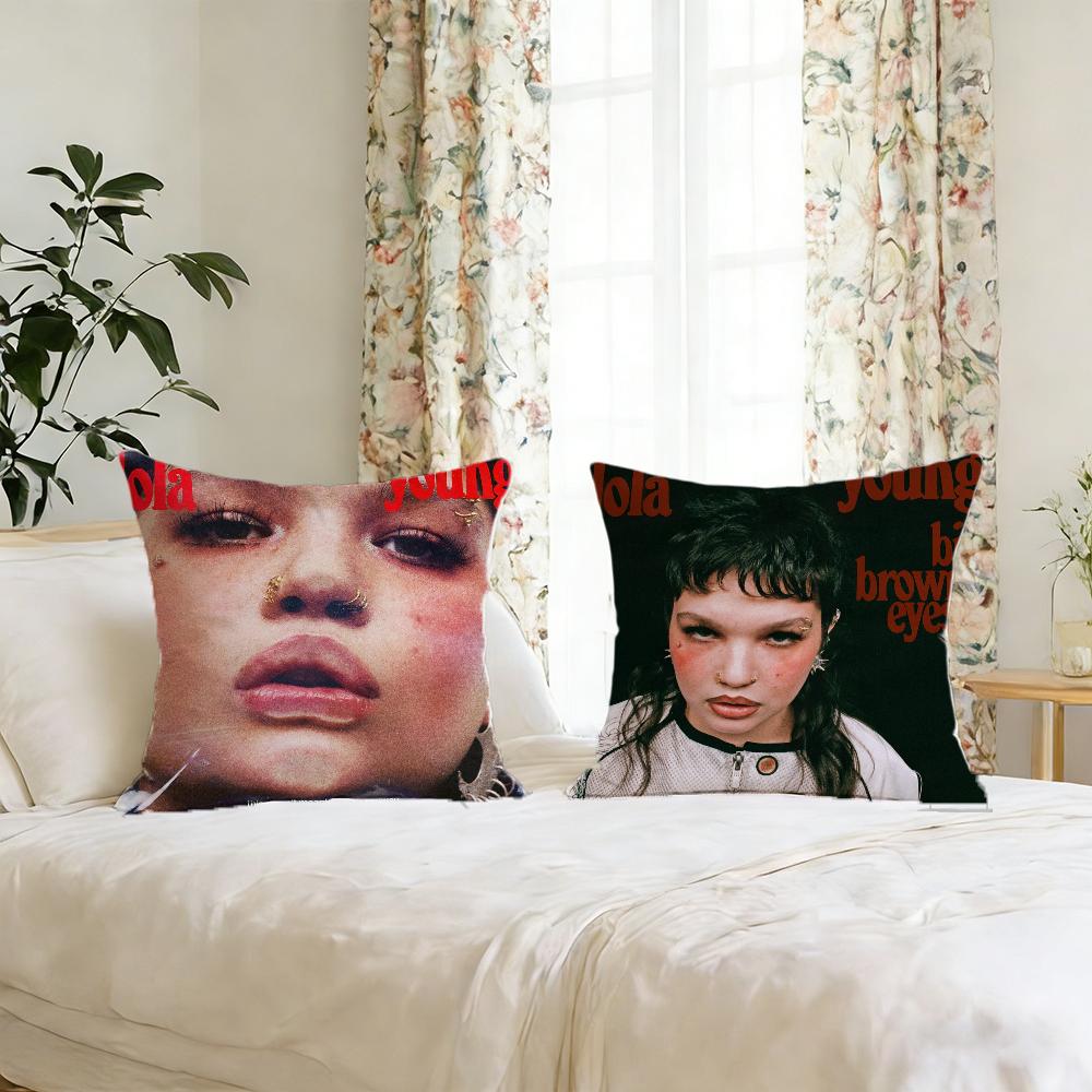 L-Lola Young Cushion Cover For Pillow Printing Sofa Decoration Home Car Room Coffee Shop Office Nordic Simplicity