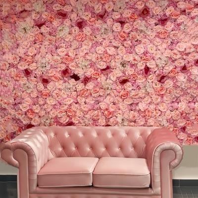 Flower Wall Romantic Silk Rose Imitation Plants Fake Flower Background Wall Wedding Decoration Wedding Party Home Decoration