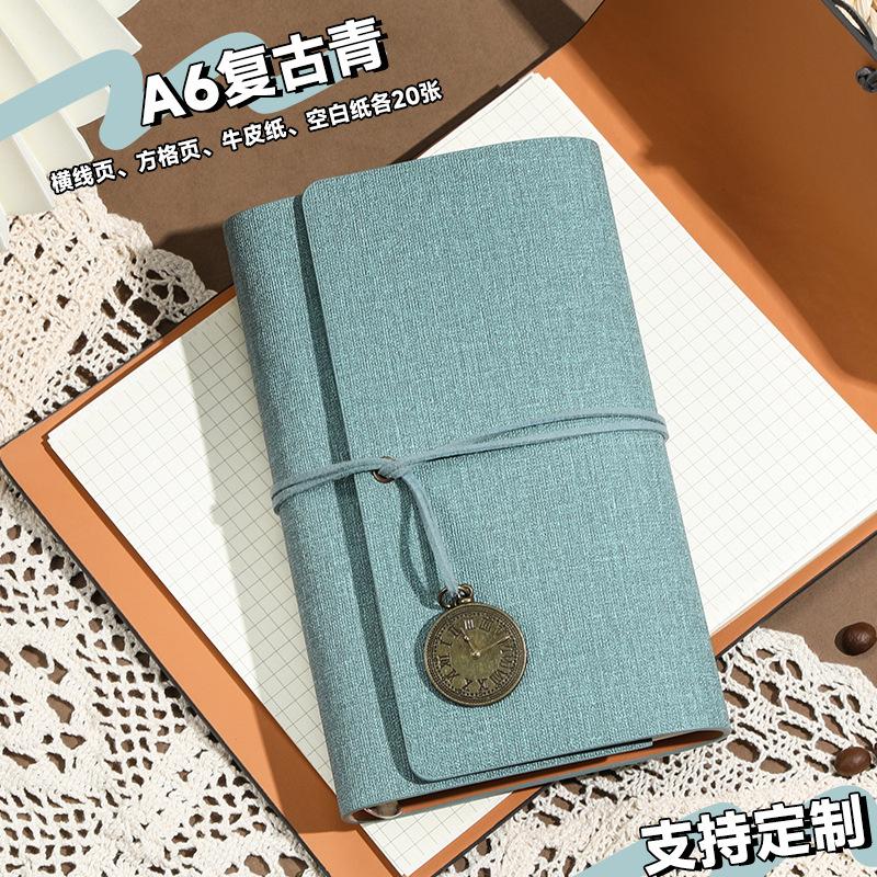 A6 Notebook Travelers Journal Notebook Pu Leather Blank Kraft Diary Book Vintage Sketchbook School Stationery Office Supplies Quality