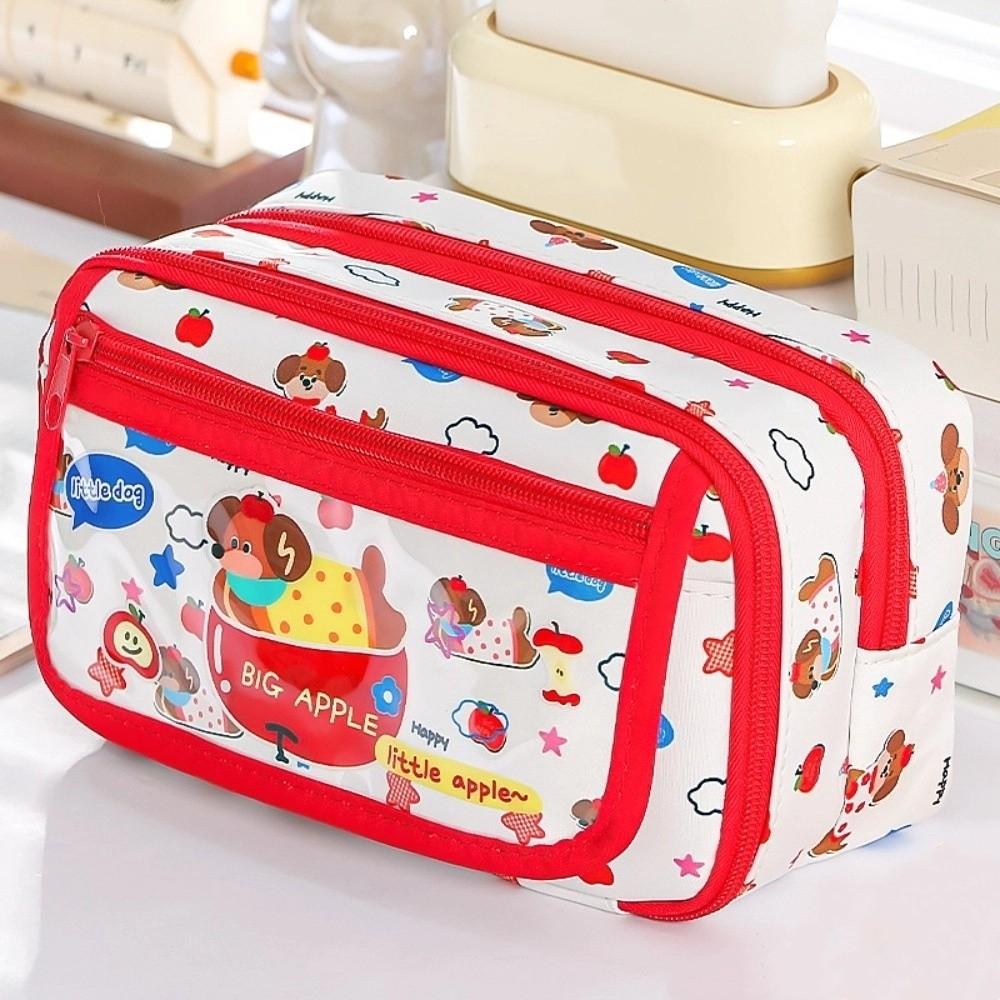 Large Capacity Stationery Storage Bag Fruit Dogs Pen Pencil Case  School Office