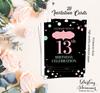 Darling Souvenir Black Birthday Invitation Card Printable Fill or Write In Blank Invites Party Supplies Pack Of 28 5 X 7
