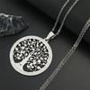 Delicate Hollow Tree of Life Pendant Necklace Stainless Steel Choker Jewelry