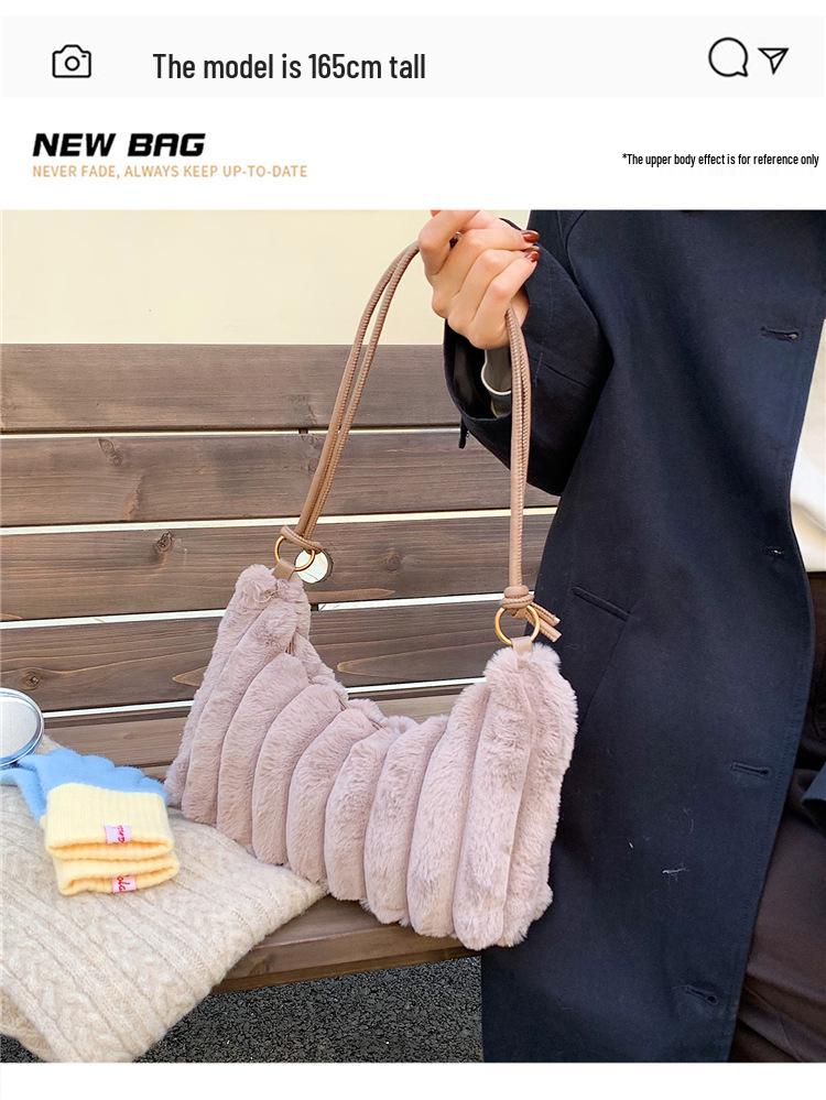Women's Large Capacity Plush Crossbody Bag - Versatile, Casual, and Simple for Korean Commute