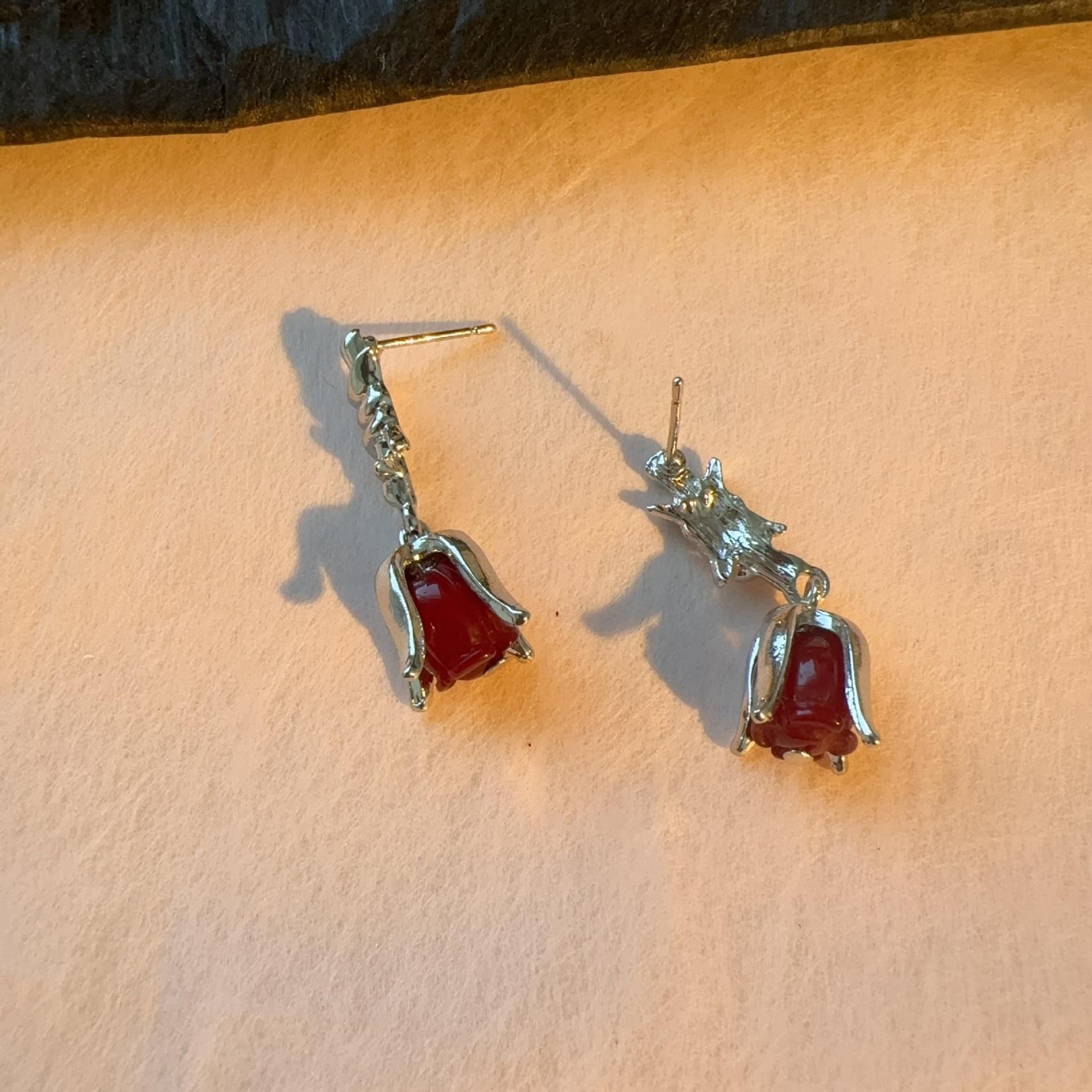 

Women s Multicolor Zircon Teardrop Earrings Fine Jewelry for All Occasions Elegant Dangle Ear Jewelry бордовий