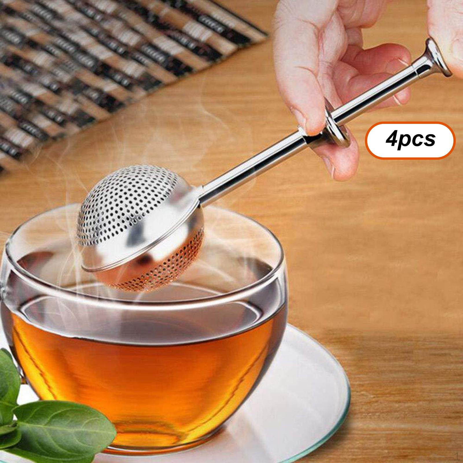 

4x Tea Ball Infuser Flour Duster Stainless Steel Kitchen Tool for Loose Leaf Reusable Dispenser