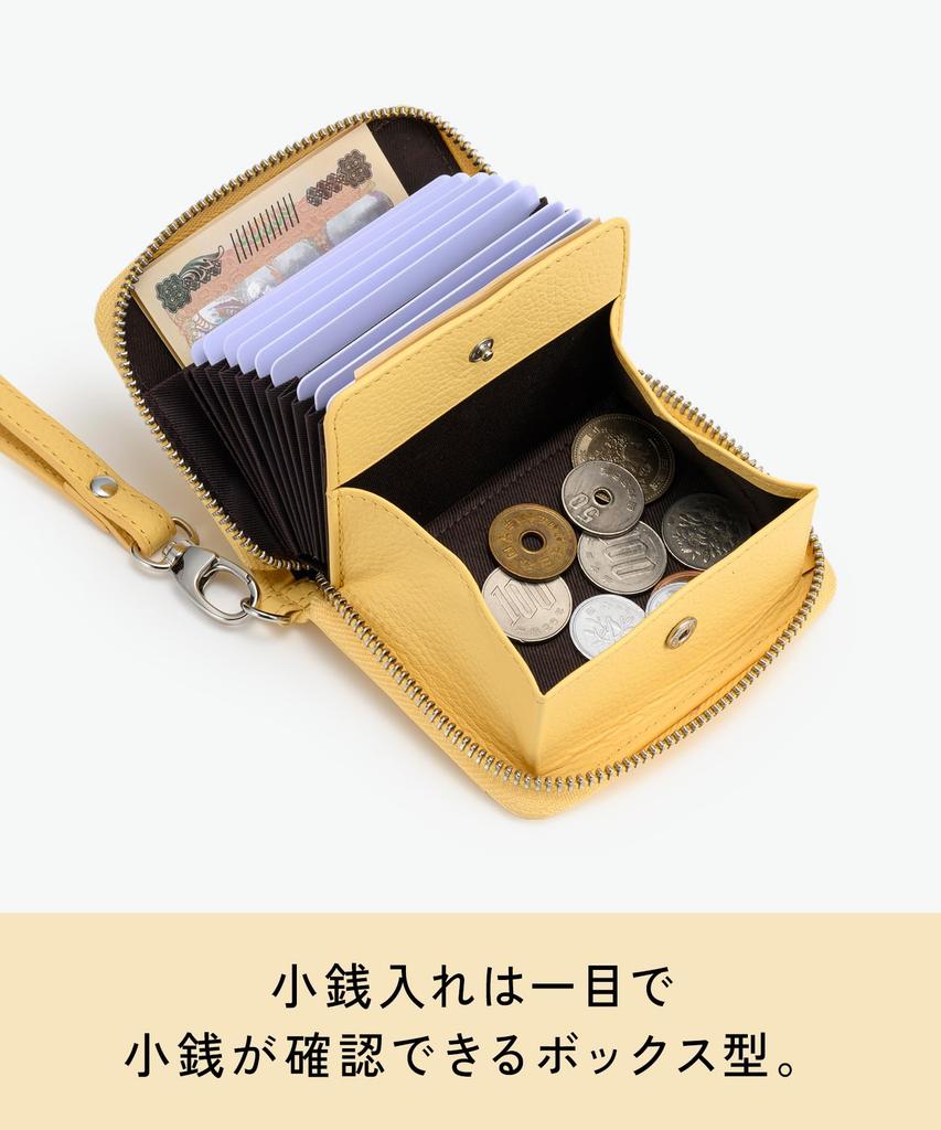 Milagro Round Zip Accordion Compact Wallet In Shrink Leather with Strap (Wallet, Mini Wallet, Card Case, Coin Purse, Billfold, Card Holder, Leather)