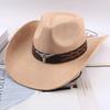 Western Cowboy Style Tibetan Fashion Top Hat Autumn/Winter New Collection Deer Skin Velvet Large Edge Riding Hat