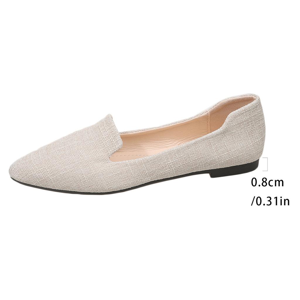Large size single shoes 22 spring and autumn new casual flat pointed beanie shoes