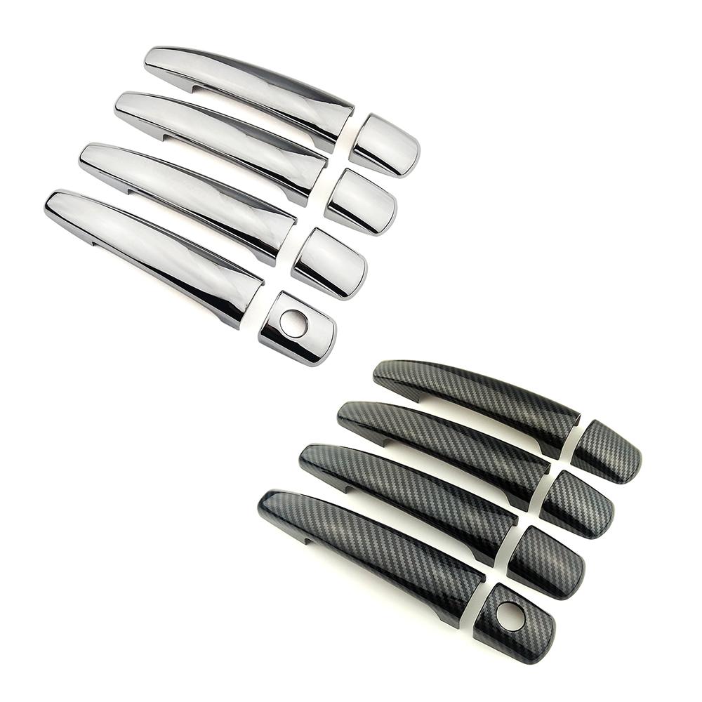 For Citroen C3 C5 C6 Carbon Fiber Color Decoration Modify Refit Chrome Door Handle Cover Trim Protection Sticker