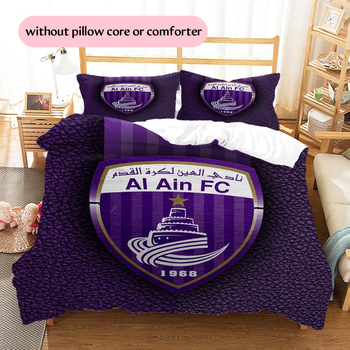 

Al Ain FC Pattern Bedding Home Decoration Birthday & Festival Gift (1 * duvet cover + 2 * pillowcase, without core) 135x200cm