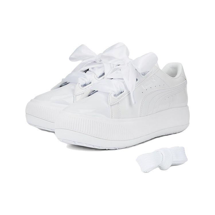 Puma Pantofi de dama din piele intoarsa Mayu Heart Patent White 385967-01