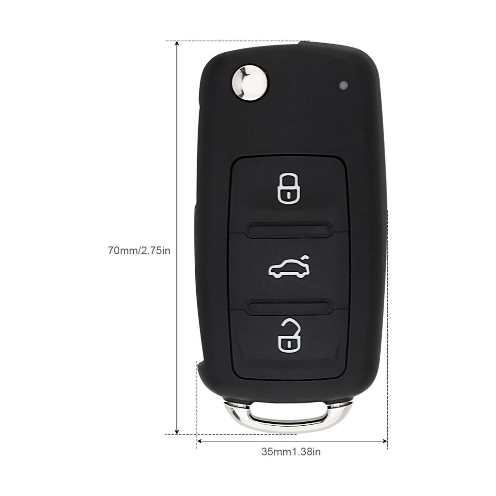 3 Buttons 434MHz 5K0837202AD Car Key Fob Keyless Entry Remote Replacement Fit for VolksWagen with ID48 Chip,Remote Key FobGood Product