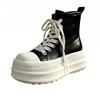 Dicksölig erhöhende Damen neue Herbst kleine vielseitige Brotschuhe High-Top großköpfige Board-Schuhe