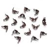 200pcs/lot Connector Clasp 4x7.5mm Crimp End Beads Calotte Fitting Ball Chain Buckle Components For Jewelry Making DIY Bracelets