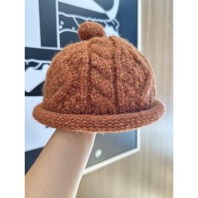 New Autumn and Winter Korean Style Knitted Hat for Women Cute and Fashionable Pullover Hat Warm Curled Landlord Hat Woolen Hat