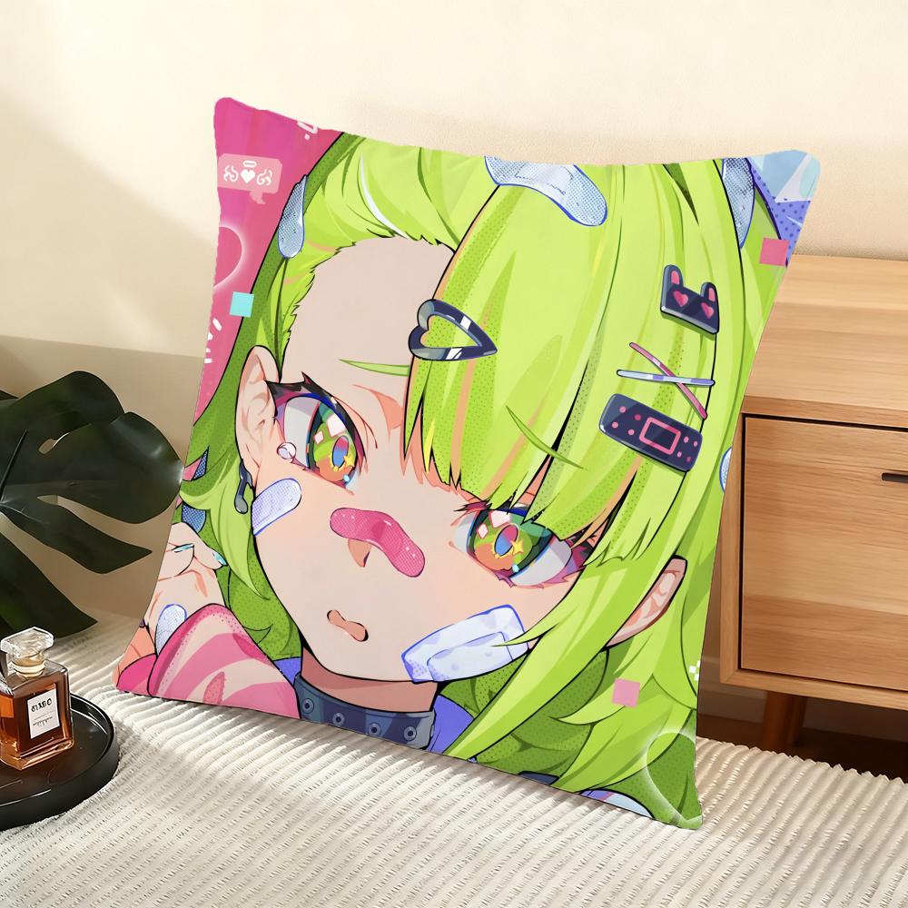 Game Zenless Zone Zero Cushion Cover Soft Short Plush Pillow Cover Smooth Cozy Texture Aesthetic Cushion Case Home Decor
