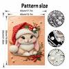 DIY Pearl Bead Painting Kit Adorable Bunny Christmas Stress Relief Craft Frameless 3D Canvas Art for Adults Home Decoration Gift
