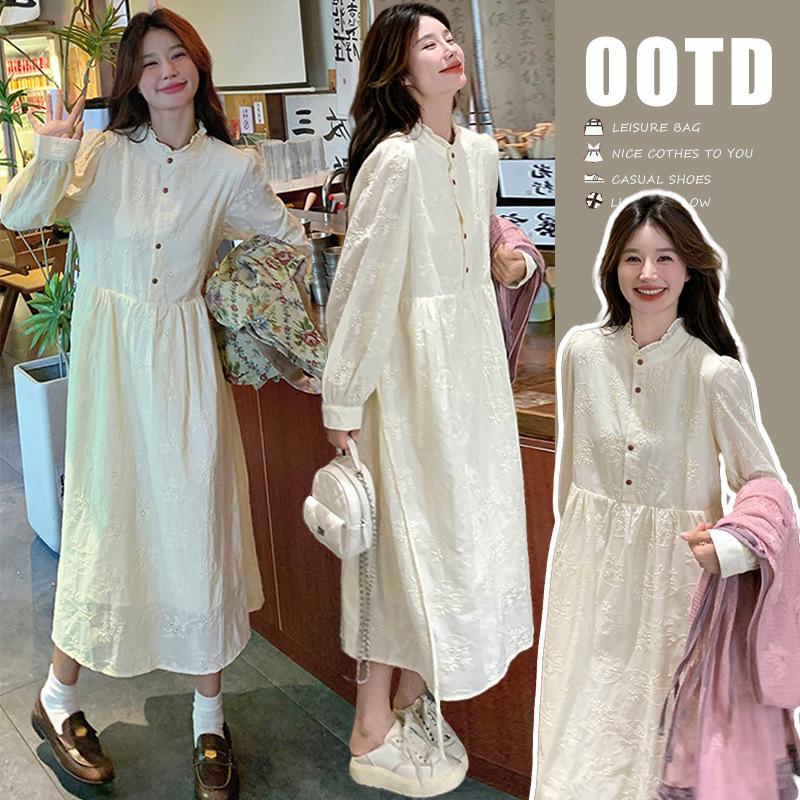 

Korean Style Embroidered Doll Dress with Openable Buttons - Early Autumn 2025 Edition L