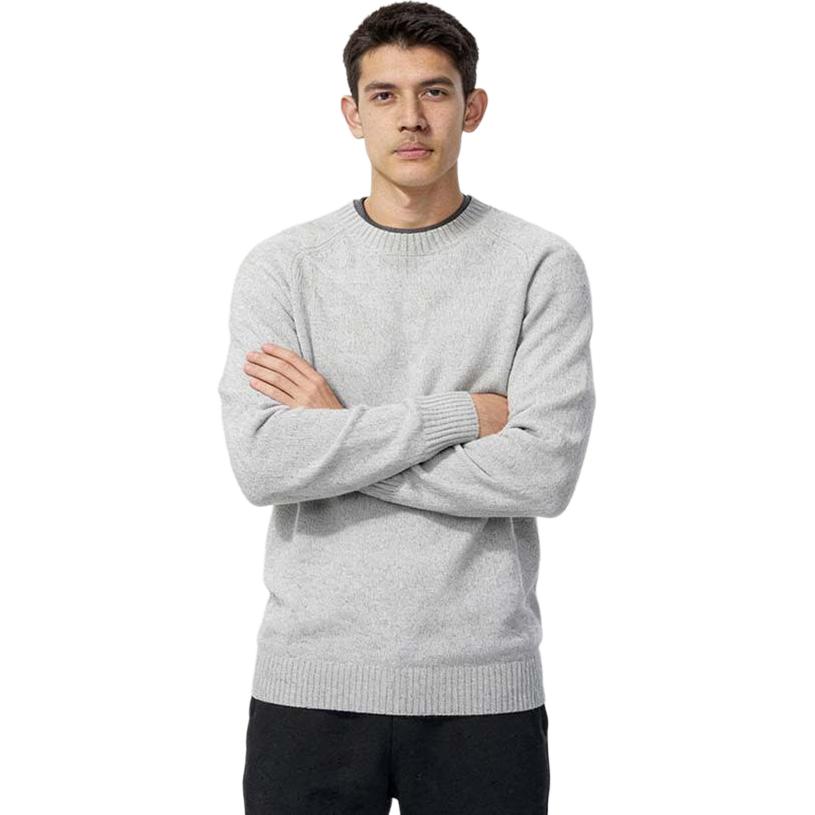 Uniqlo Soft Knit Fabric Round Neck Ribbed Edge Comfortable Simple Solid Color Warm Layering Long Sleeve Sweater Unisex Sweater 478541-02