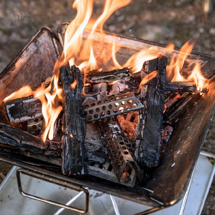 Light Camping Burners With Airflows Channel Stainless Steel Campfires Enhancer Tool For Efficient Wood Fuels Utilization