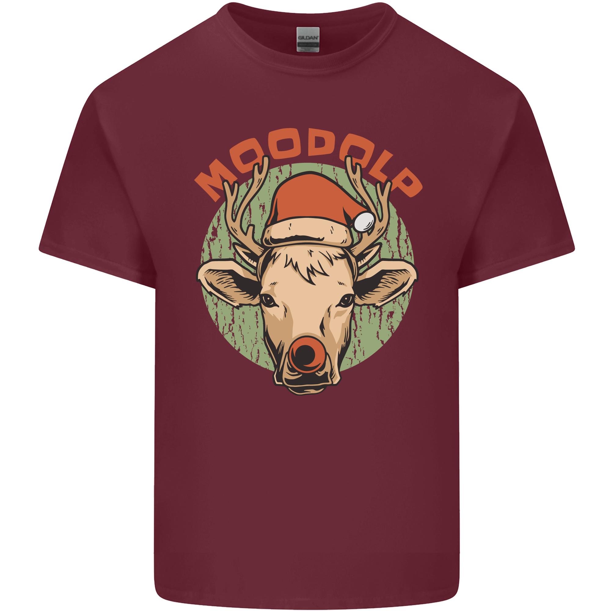 Moodolf Funny Rudolf Christmas Cow Unisexs Light Cotton TShirt S