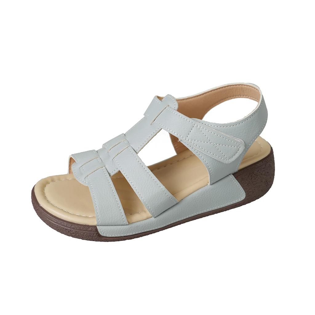 Schuhe Damen 2025 Sommer Neu Zehenfrei Damen Römersandalen Outdoor Lässige Keilsandalen für Übergröße Bequeme Tägliche Plateau