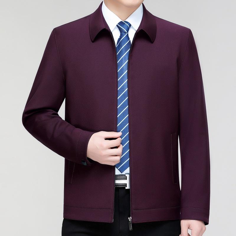 Men's Wool Jacket Spring and Autumn New Style Middle-aged and Elderly Business Leaders Dad's Casual Men's Jacket