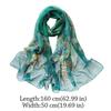 Embroidered Silk Scarf Sun-Resistant Long Wraps Summer Sunscreen Hijab  for Women