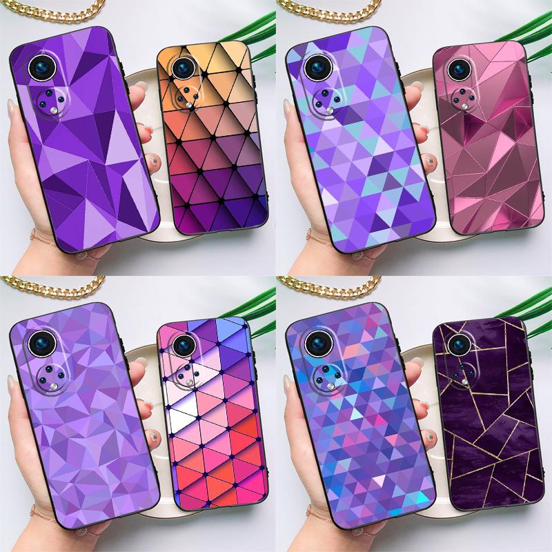 

Геометрический абстрактный кристалл для Huawei Honor Magic 5 Lite 70 50 X8 X9 a P20 P30 P40 P50 P60 Pro P Smart Nova 9 5T чехол Honor X8 4G