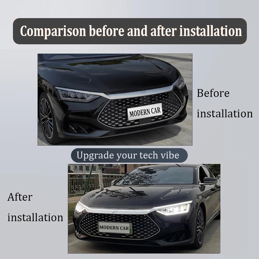 Car headlights, dynamic LED decorative light strips, turn signals, yellow flexible turn signals, car headlights, daytime running
