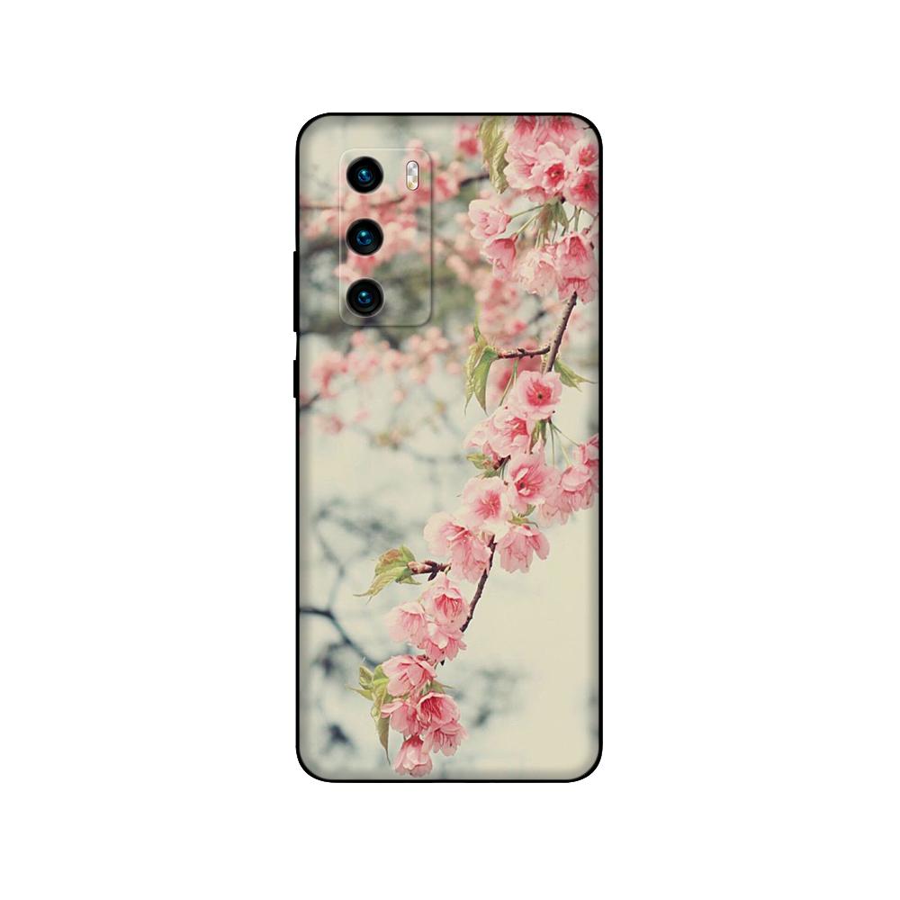 For Huawei P40 Case 6.1inch Soft Silicon Phone Back On Huawei P 40 Pro Cover Bumper Fundas Black Tpu Case Pink Anime Space Car