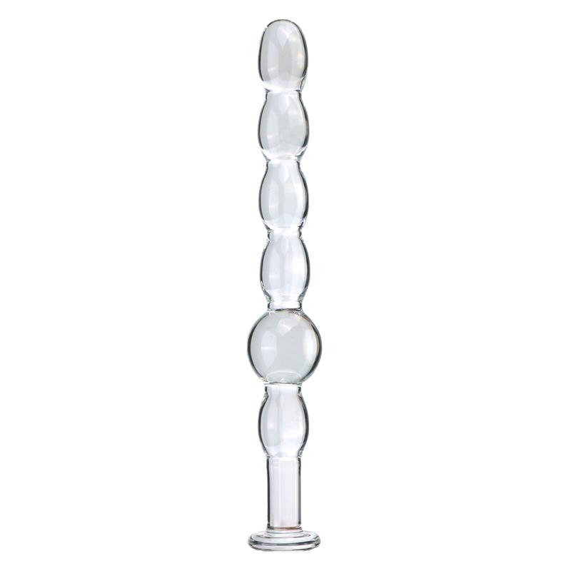 VaHppy Sex Toys SM BDSM Anal Plug Glass Transparent Smooth Gay Girl Masturbation Unisex Massage Stick Adult Products Beading