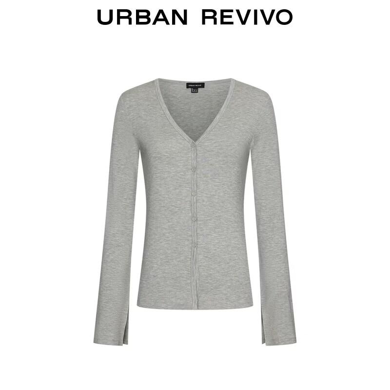 UR Women's Spring V-Neck Button-Up Waist Jacket