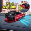 Car Heater Portable Heating Cooling Fan Black & Red 12V 150W ABS Auto Accessories Windscreen Window Demister Defroster