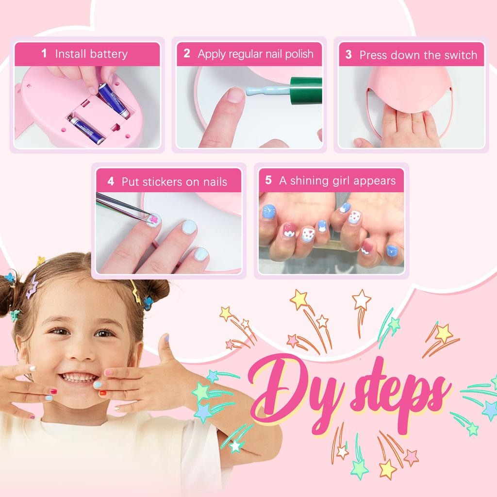 Portable Nail Polish Dryer For Adults Women Nail Art Tool Quick Drying Nail Fan Battery Operated For Home And Travel Use