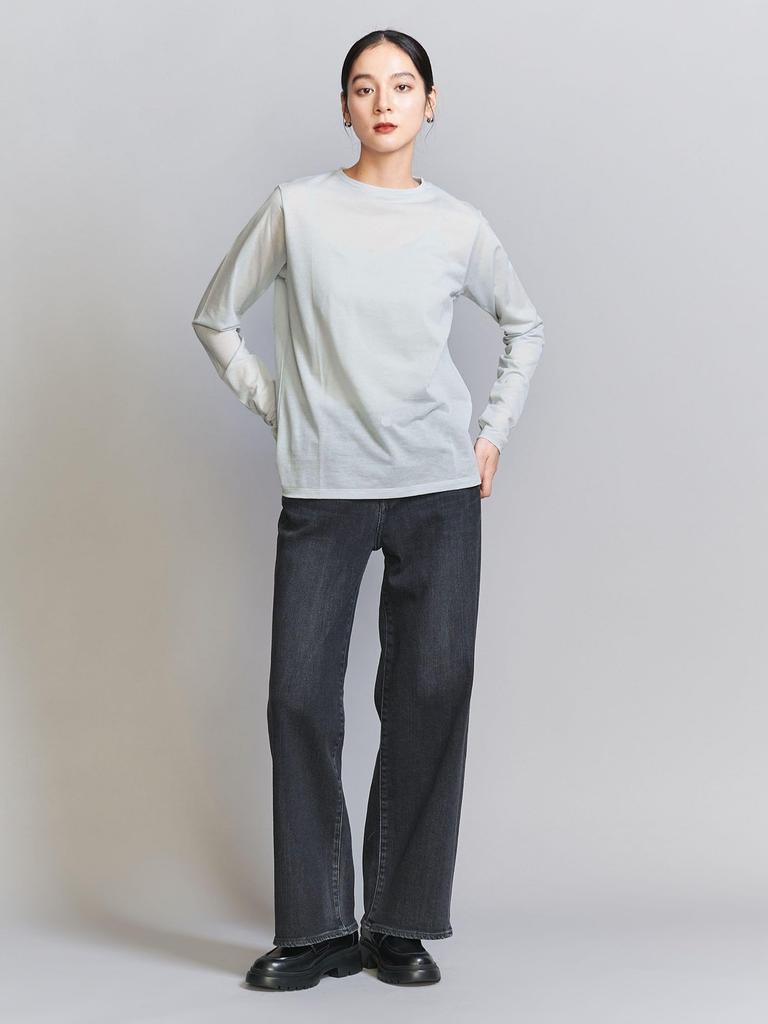Beauty Youth United Arrows Cotton Nylon Jersey Sheer Crew Neck OFF WHITE FREE & T-Shirt, 16122995359, 0300, (03),