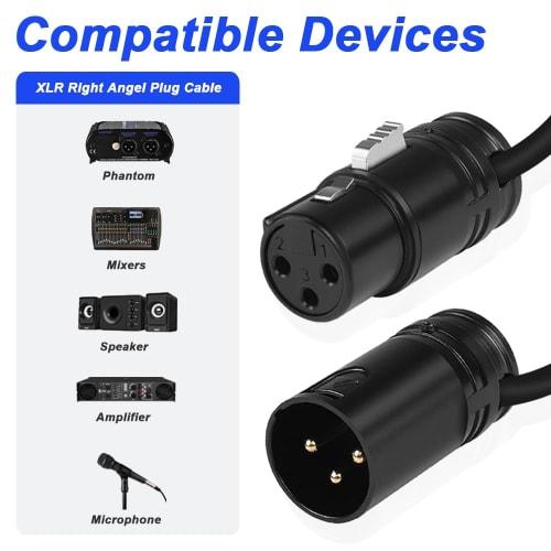 Câble Micro XLR 3 Broches Réglable Xiatiaosann, Cordon Adaptateur Audio Mince XLR Mâle vers Femelle pour Mixeurs/Enregistreurs Sound Devices 302, 552, 633, 688, 788T