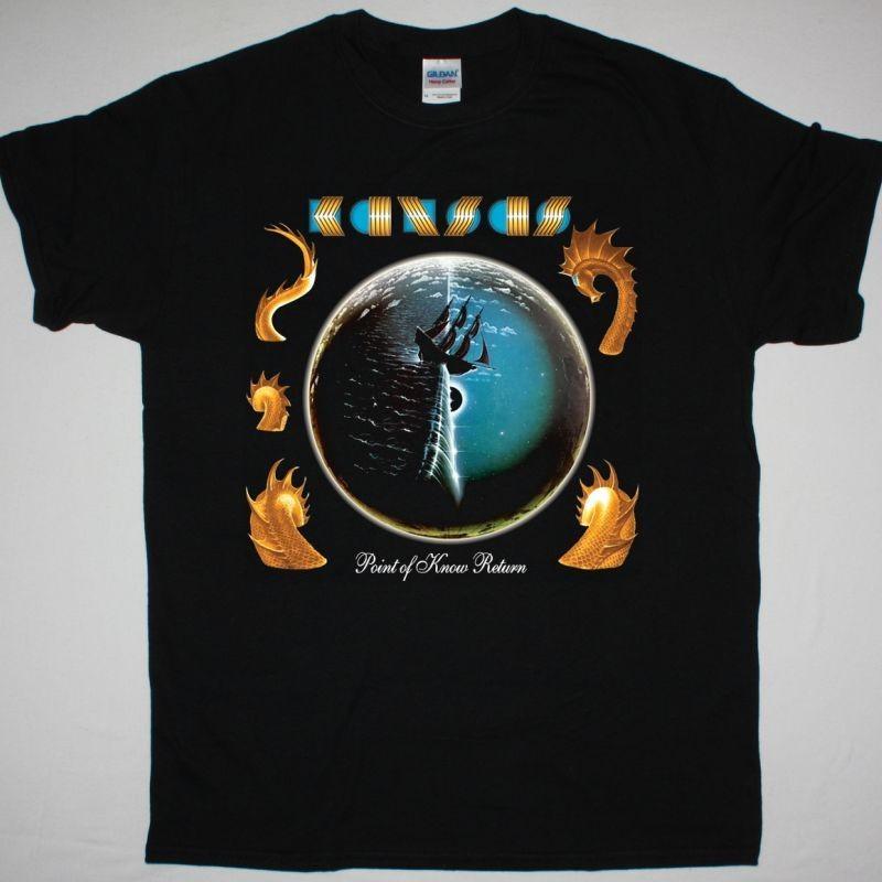 Kansas Point Of Know Return Black T-Shirt Rock Band Tee S разноцветный