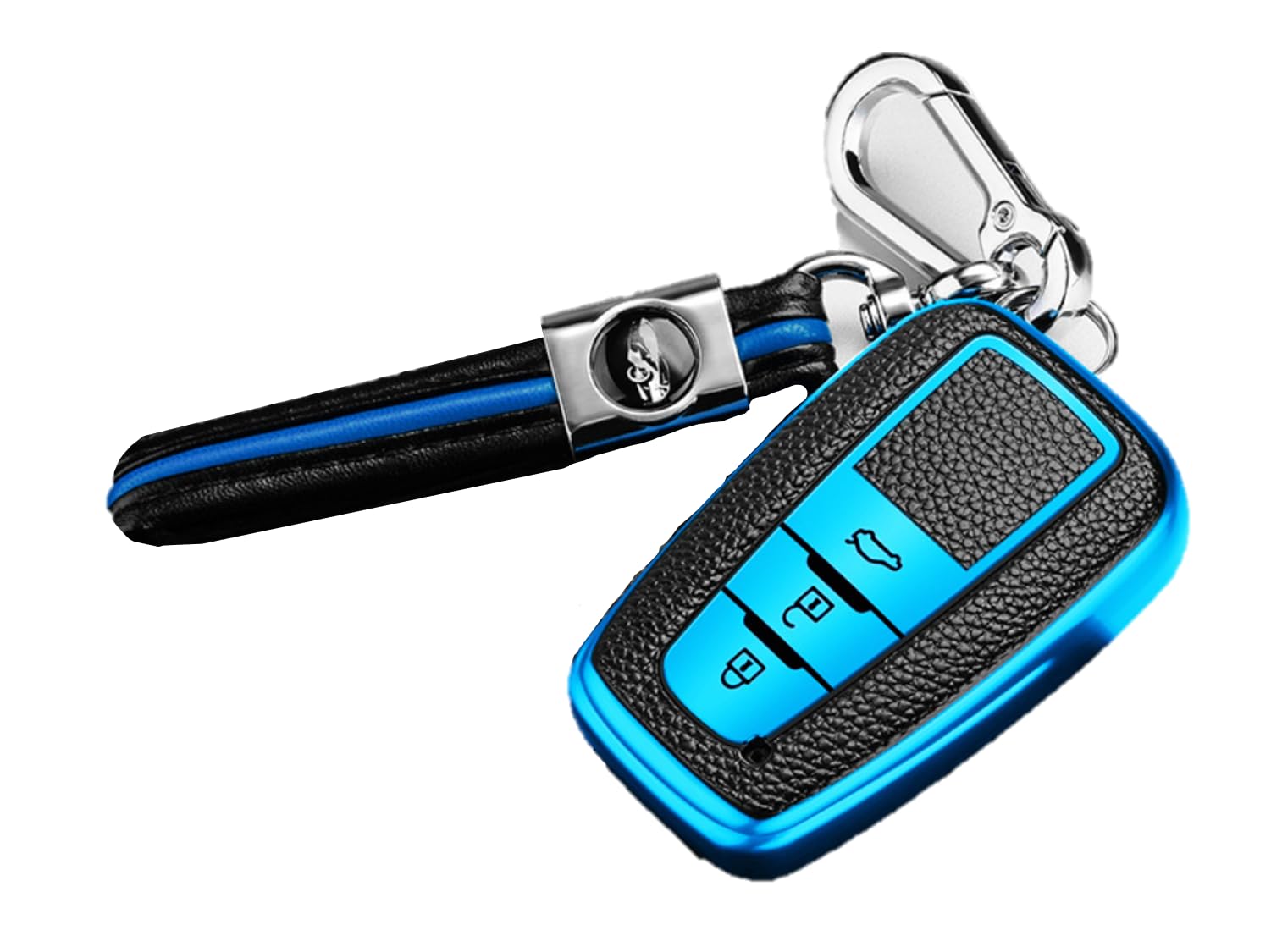 

Kiriyuki Toyota Smart Key Case for and Land Silicone Key with Installation Tools C-HR, Crown, Prius, Camry, Cruiser, Cover, 3-Button, Stain-Resistant,