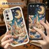 Phone Case: 2D Flat, Suitable for Samsung Galaxy A34 A35 M05 M06 S20 S22 S21 FE Plus 5G Protective Case, Starry Sky Castle, Perfect Christmas and Hall