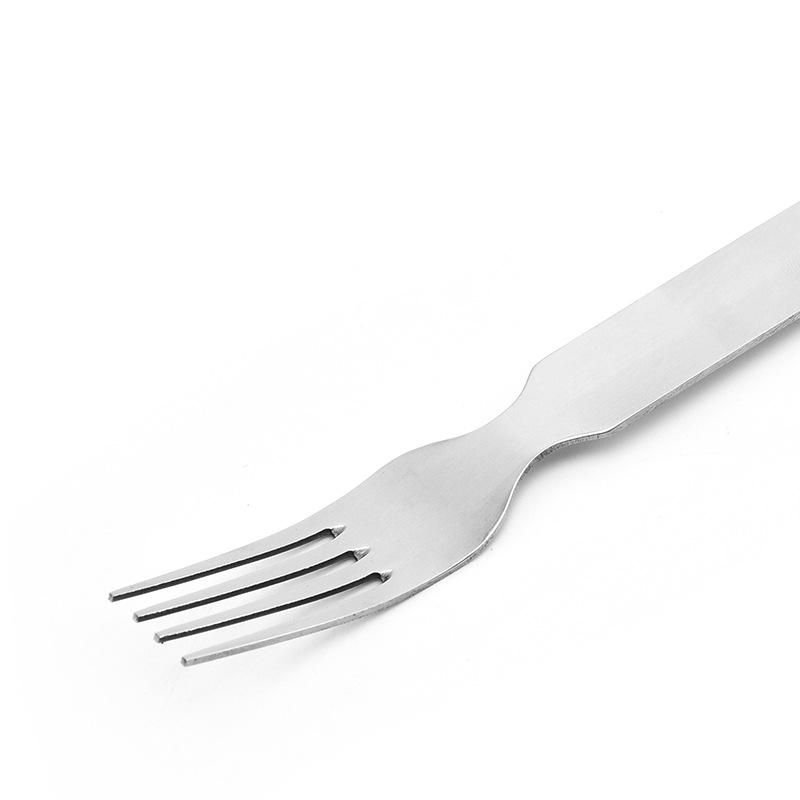 4-in-1 Portable Stainless Steel Camping Spoon Fork Knife Bottle Opener Outdoor Camping Utensils ZH