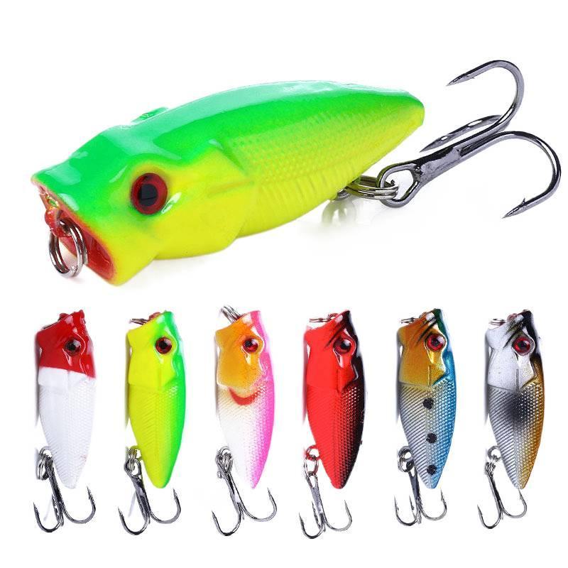 6PCS 3.5CM 2.7GMicro-object Water-wave Action Surface Fishing Lure, Hard Lure, Noise-making Bait, Freshwater Bass Lure, New Mode
