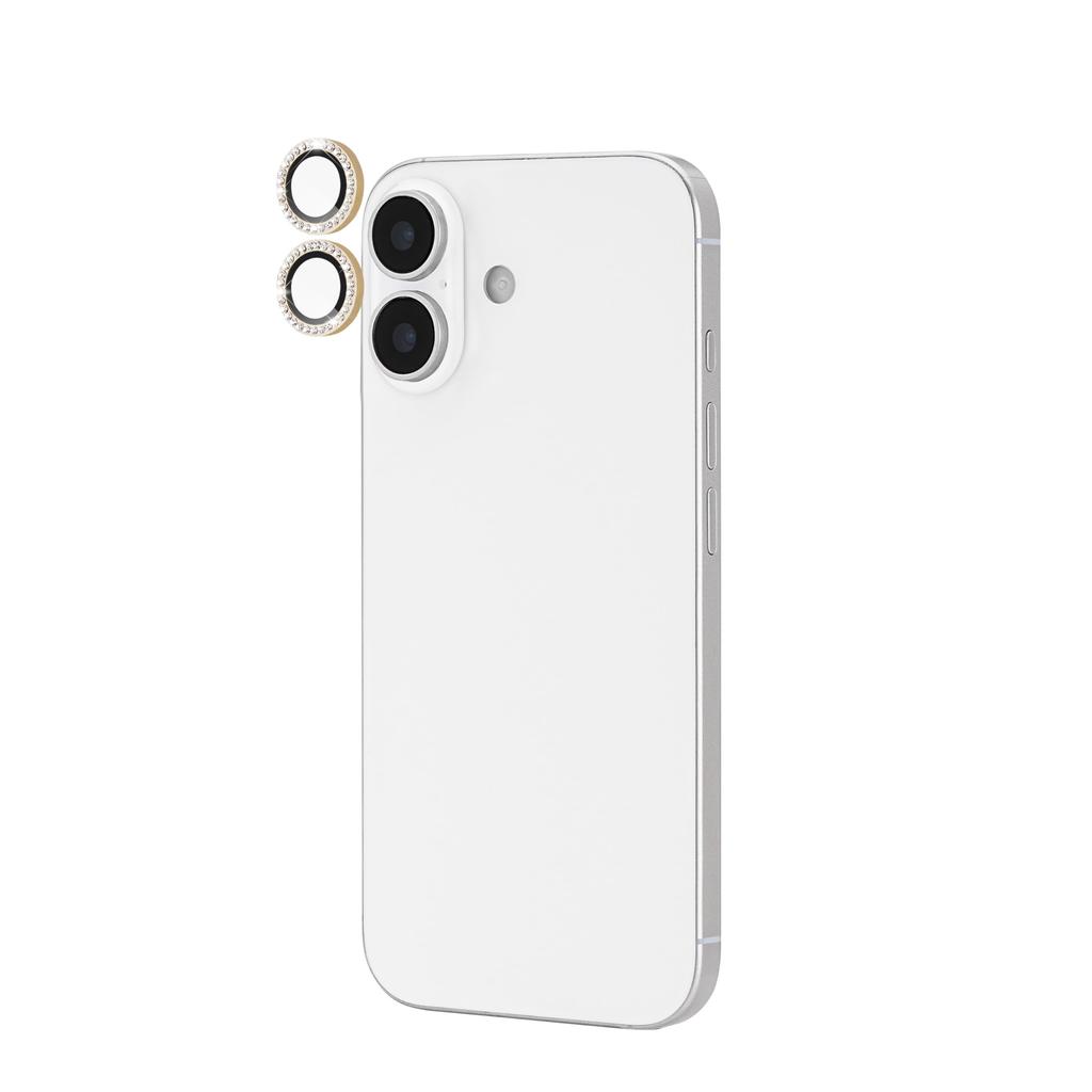 Kate Spade New York Aluminum Ring Lens Protectors for iPhone 17 (Set In Stone Gold) - Authentic Kate Spade New York