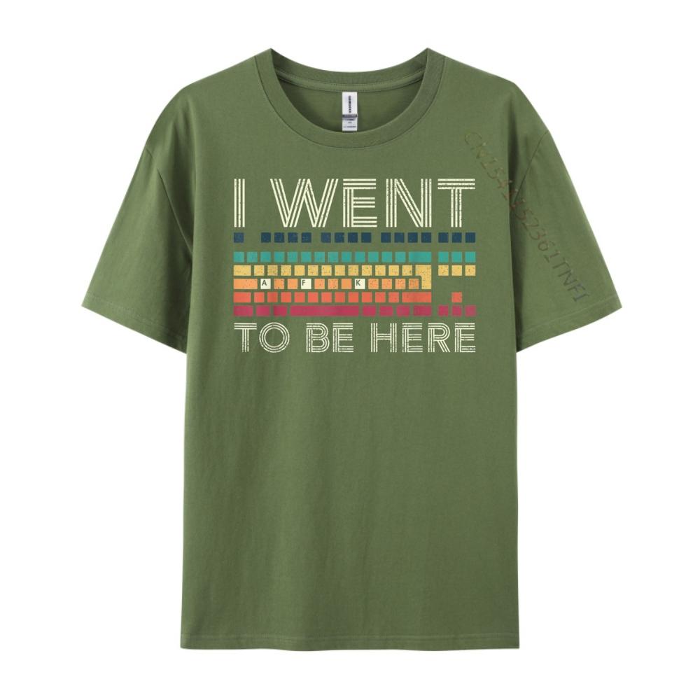 Lustiges PC-Gamer Ich war AFK, um hier zu sein Weg von der Tastatur Rot und Schwarz Grafik T-Shirt für Erwachsene Frühling Herrenbekleidung Angebote