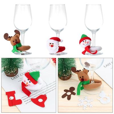 Weihnachtsmann Weihnachtsbecher Dekoration Ringe Tischdekoration Weihnachtsbecher Ring Weinglas Anhänger