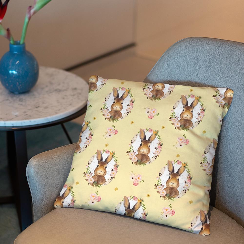 P-Peter Rabbit printing Cushion Cover 2-in-1 Reversible Plush Pillow Cover | Car/Sofa/Bed | Perfect Gift