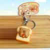 Mini Steamed Bun Stress Relief Keychain, Slow Rebound Soft Squeeze Decompression Toy Fidget Clicker Key Ring Bag Pendant Gifts