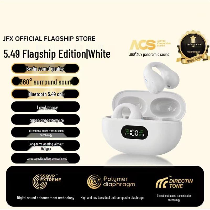 X22 Clip-On Q80 Headphones: 2025 Bluetooth Model with High Sound Quality, Ultra-Long Battery Life, and In-Ear Design.