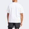 Adidas Letter Pattern Printed Drop Shoulder Round Neck Short Sleeve T-Shirt Men T-Shirts White IS7116