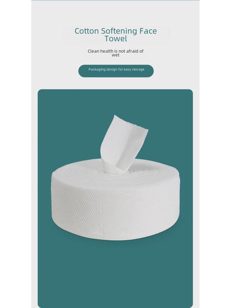 XL Disposable Pure Cotton Face Cleansing Towels - Thickened, Soft, Salon-Quality